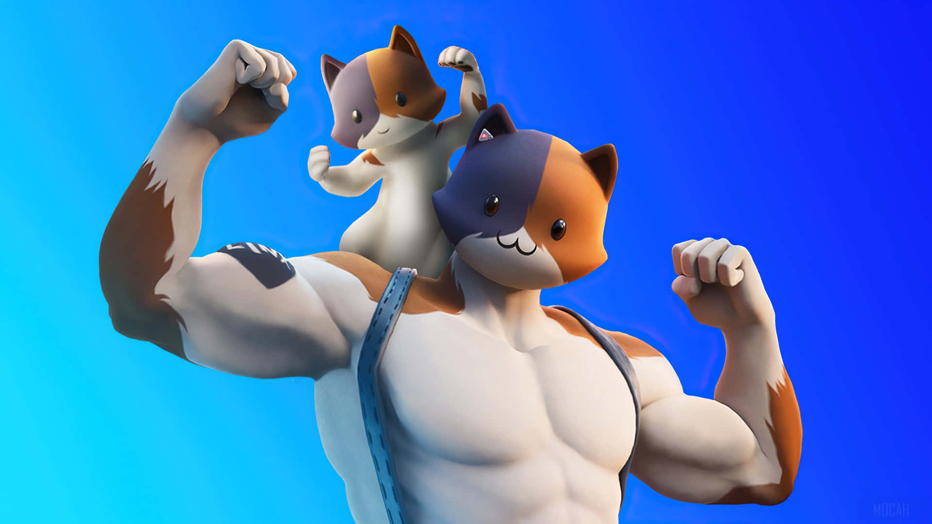 Fortnite Muscular Fox Skin Flexing Wallpaper