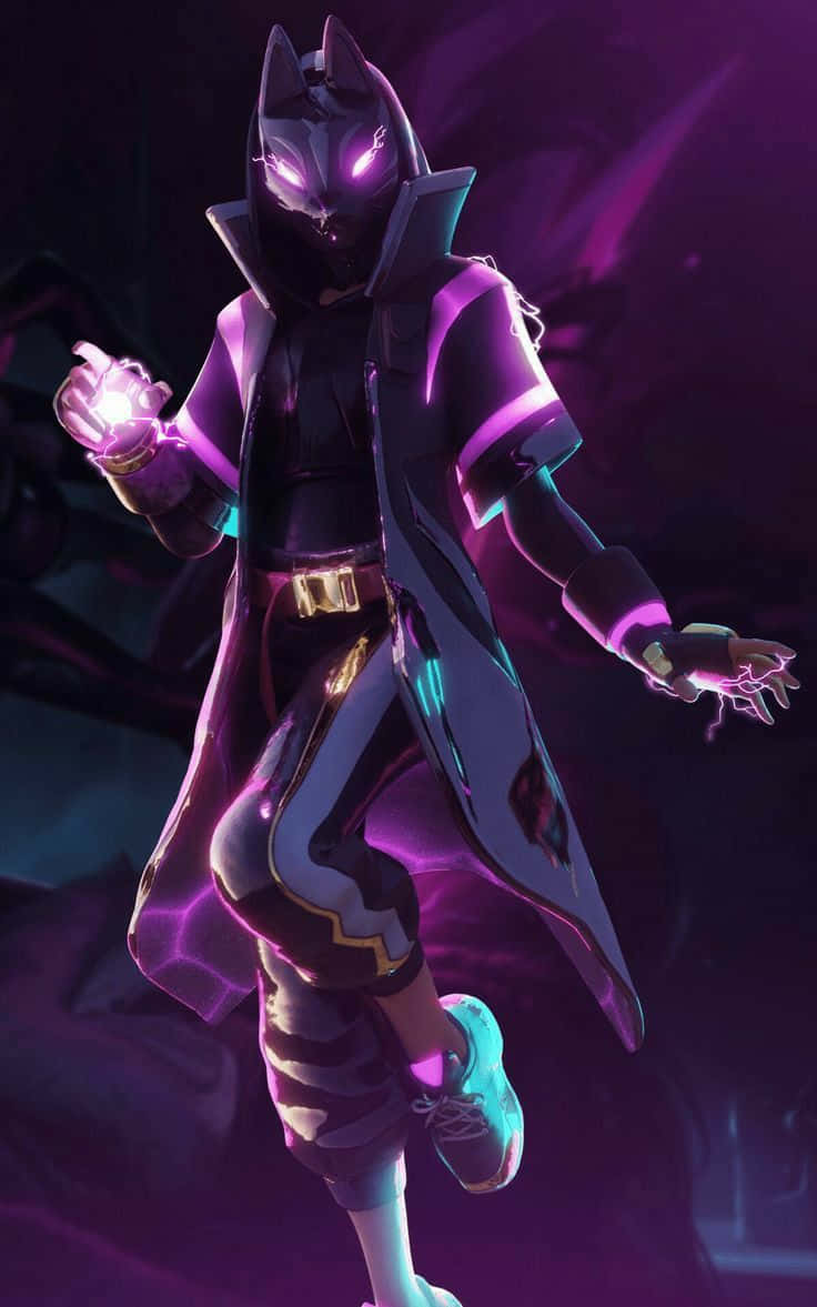 Fortnite Nightshade Skin Purple Glow Wallpaper