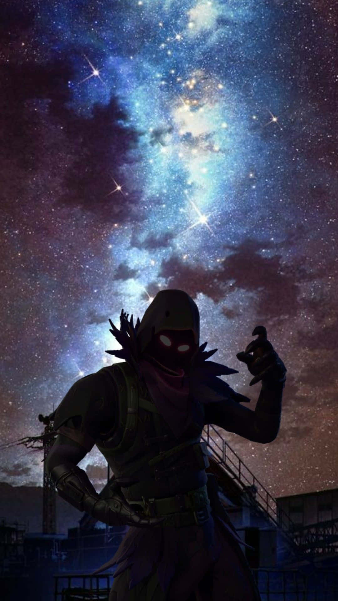 Fortnite Ninja Under Starry Sky Wallpaper