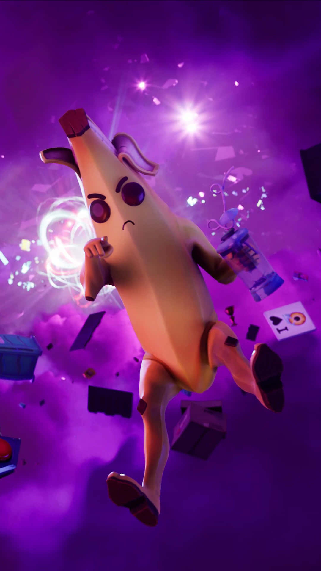 The coolest character in Fortnite? Peely! Wallpaper