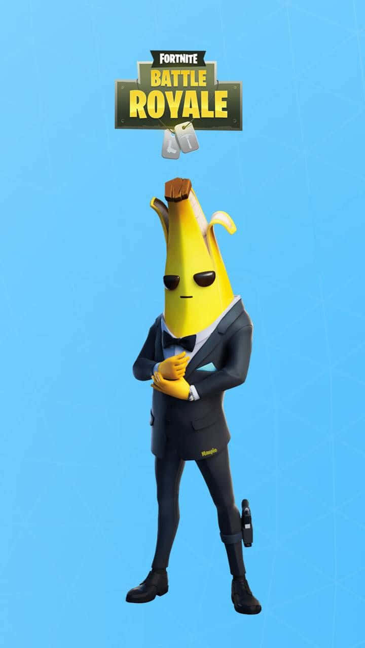 Take a Bite Out of Victory with Peely's Epic Fortnite Outfit Wallpaper