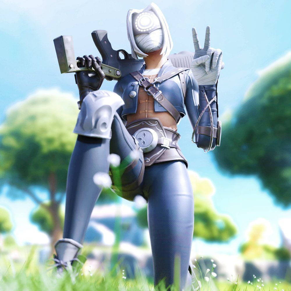 Fortnite PFP Focus Outfit Peace Sign Wallpaper