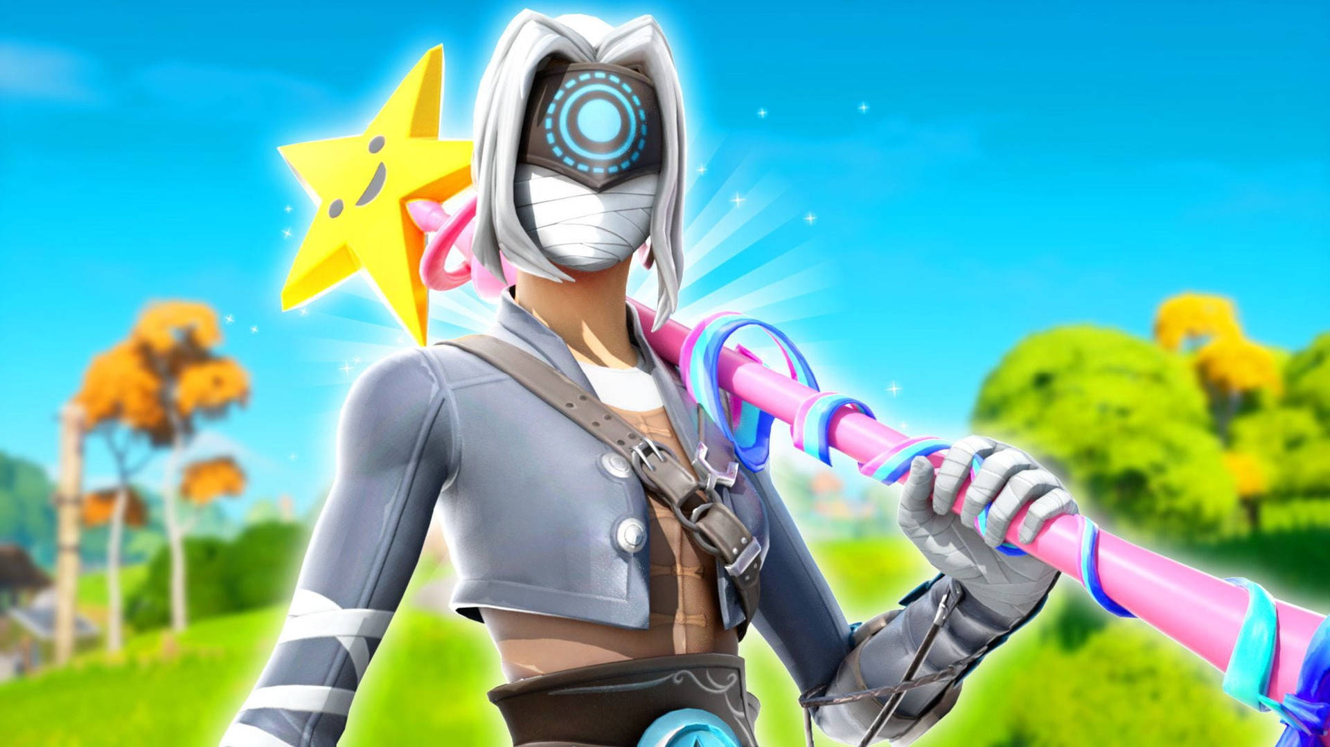 Download Fortnite PFP Focus Outfit Star Wand Wallpaper