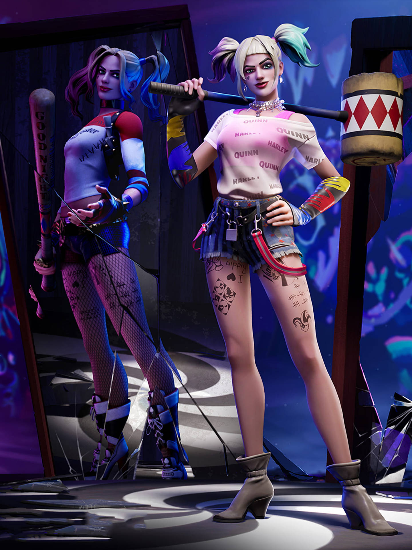 Fortniteprofilbild Harley Quinn Set. Wallpaper