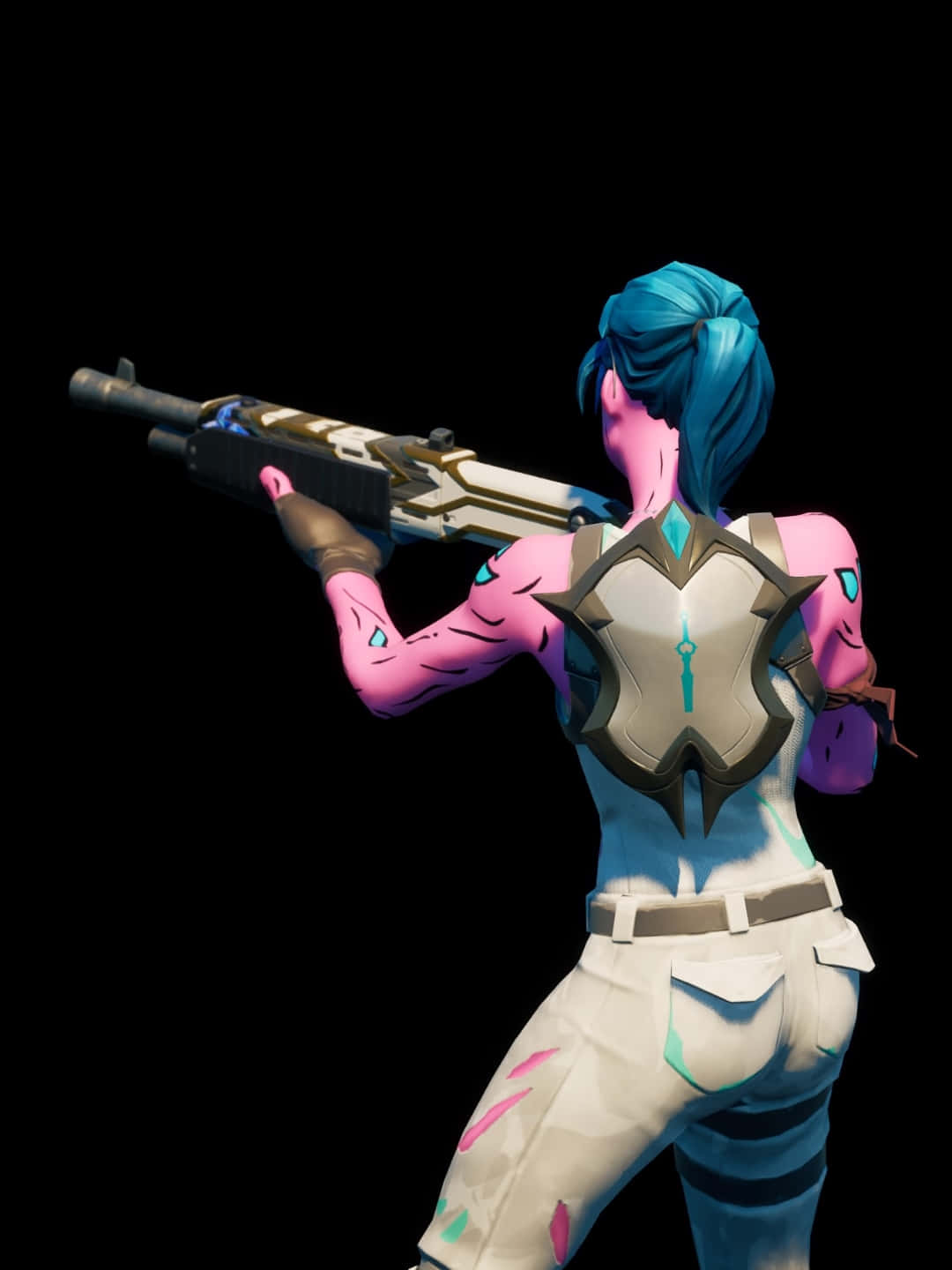 Fortnite Pink Ghoul Trooper With Rifle Wallpaper