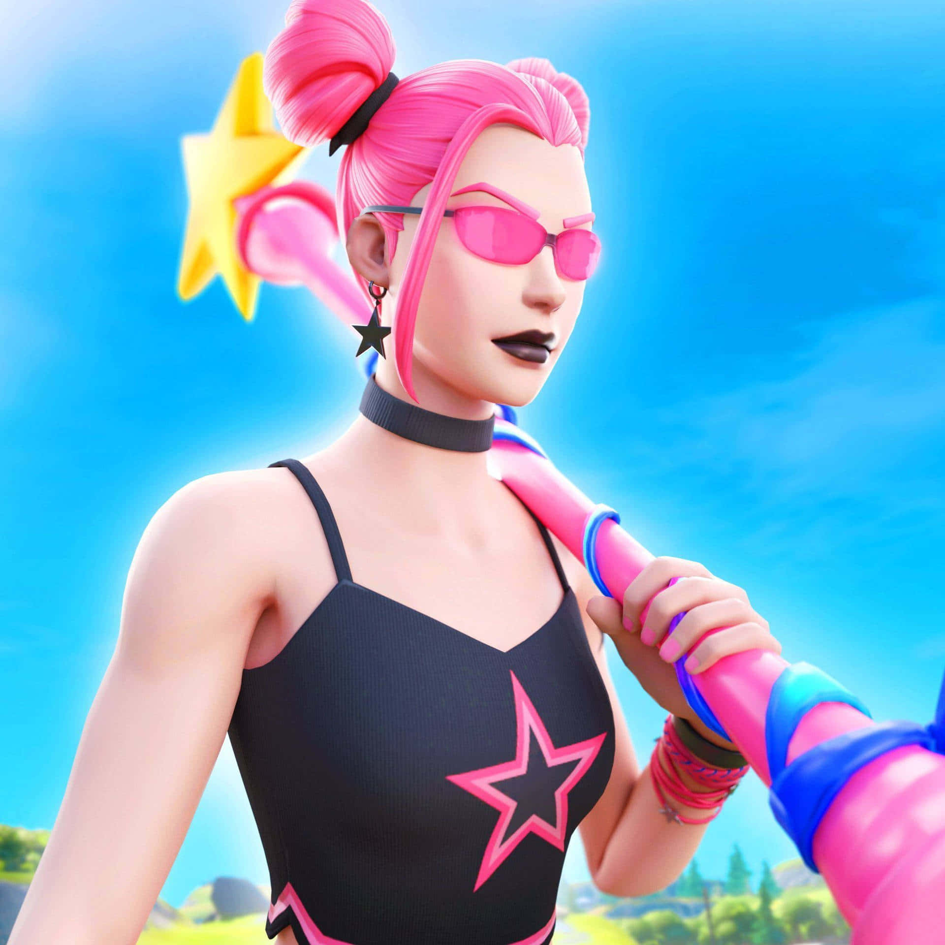 Fortnite Pink Haired Character P F P Wallpaper