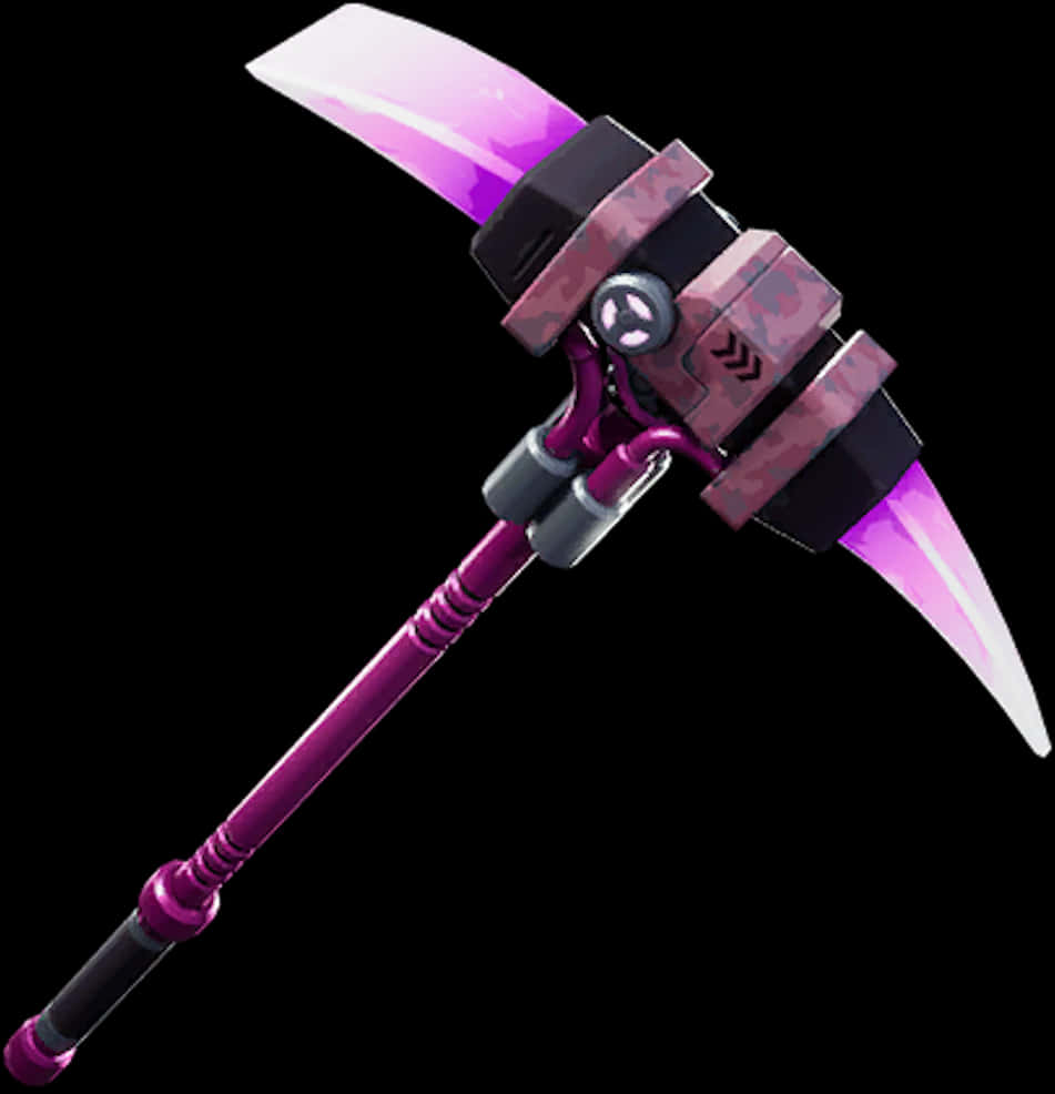 Fortnite Purple Glowing Pickaxe PNG