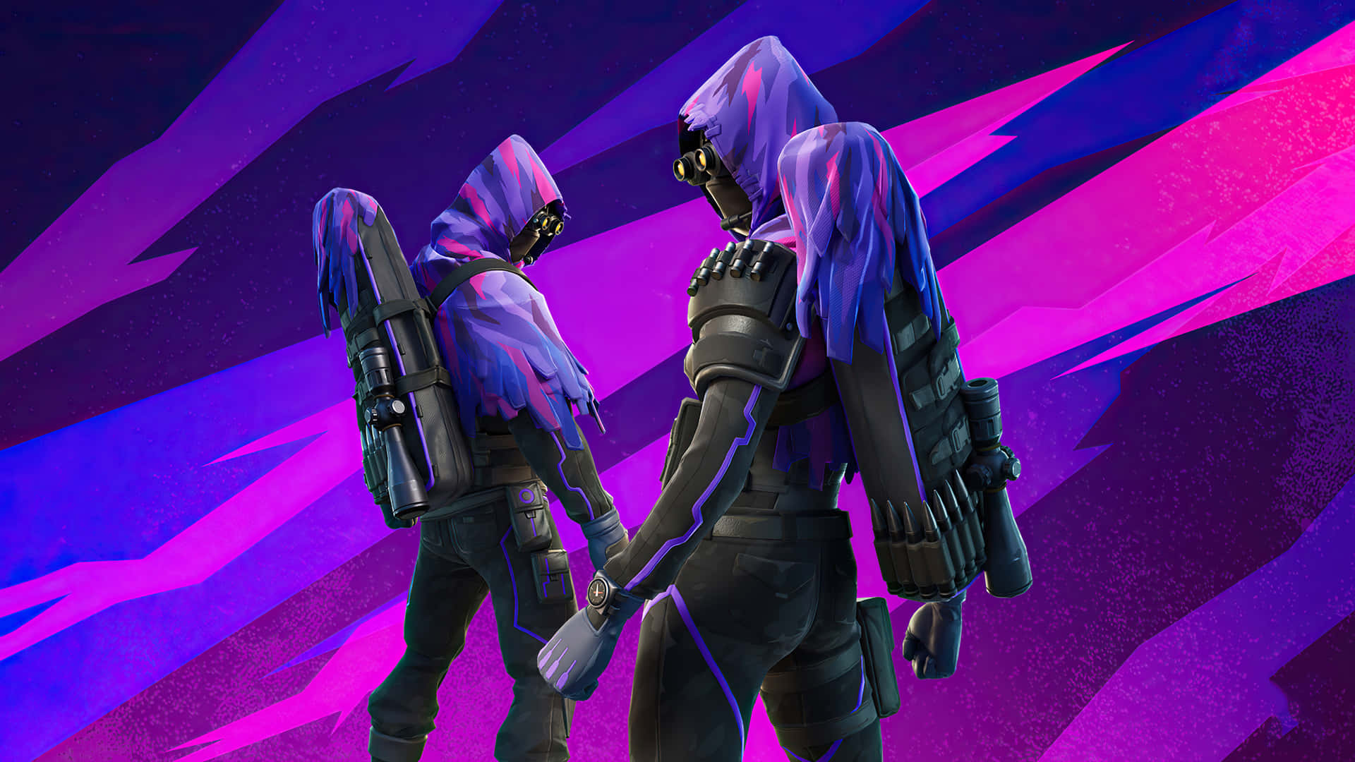 Survive the Battle Royale with a Vengeance in Fortnite Purple Wallpaper