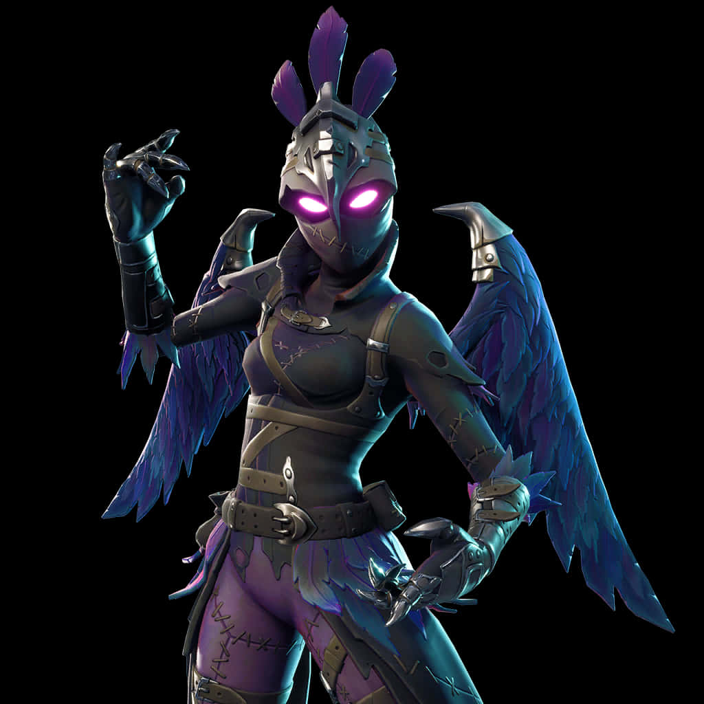 Download Fortnite Raven Skin Character | Wallpapers.com