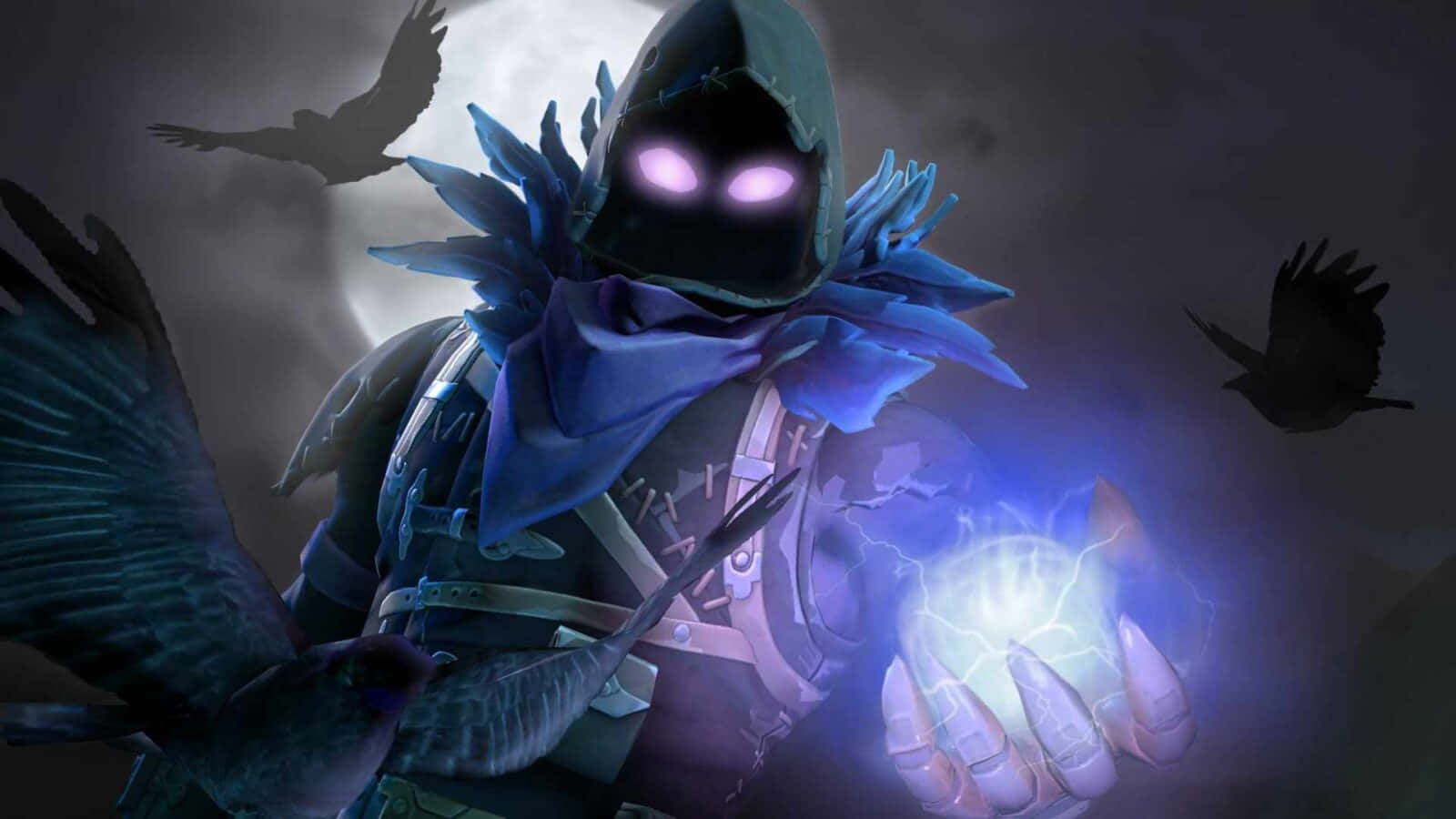 Fortnite Raven Skin Mystical Glow Wallpaper