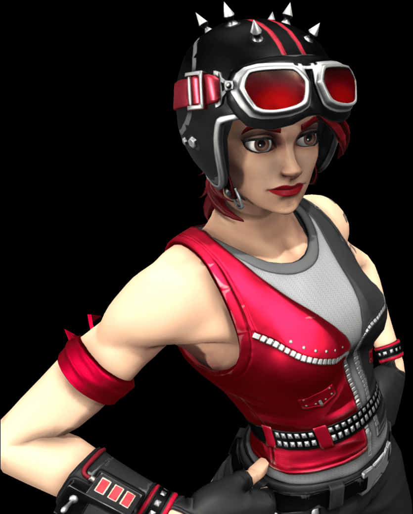 Fortnite Red Helmet Character PNG