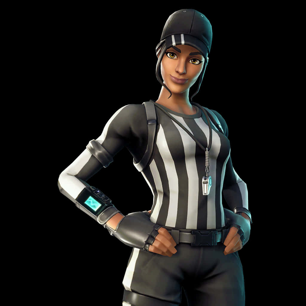 Download Fortnite Referee Skin Character | Wallpapers.com