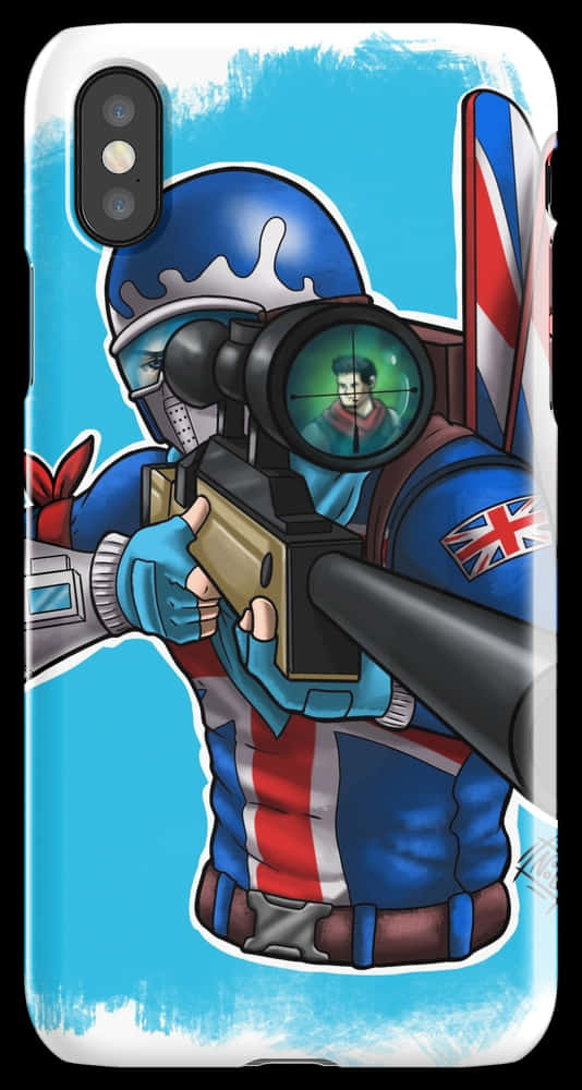 Fortnite Sniper Character Phone Case PNG