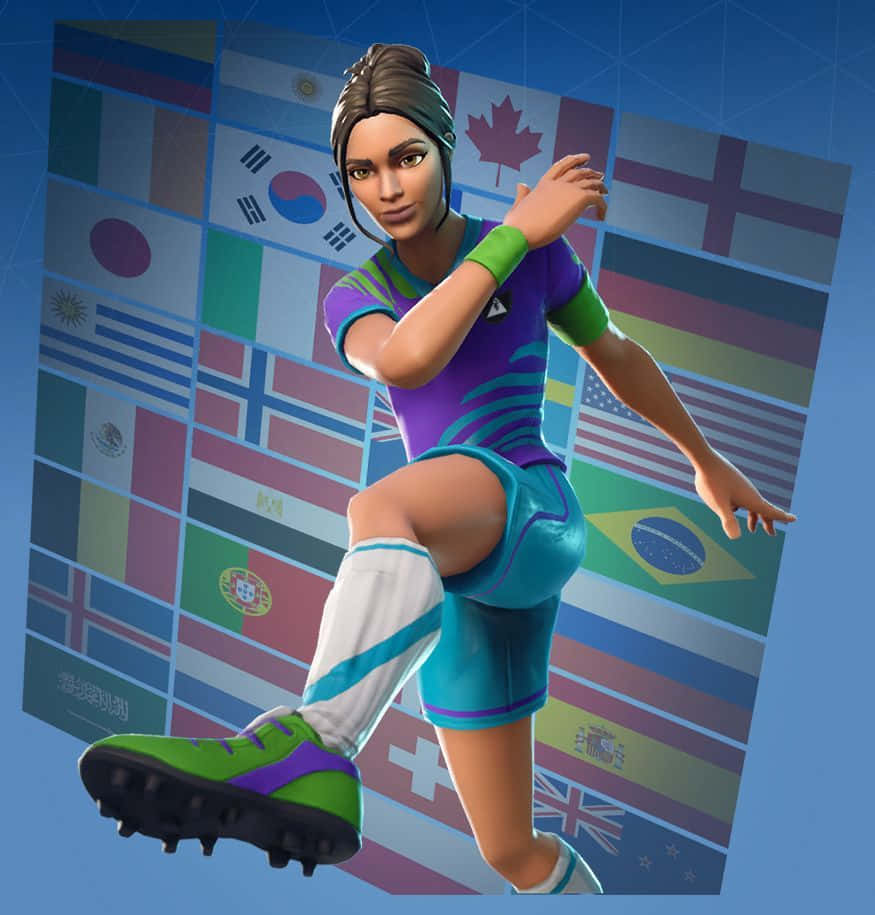 Show off your athleticism with the Fortnite Soccer Skin Wallpaper