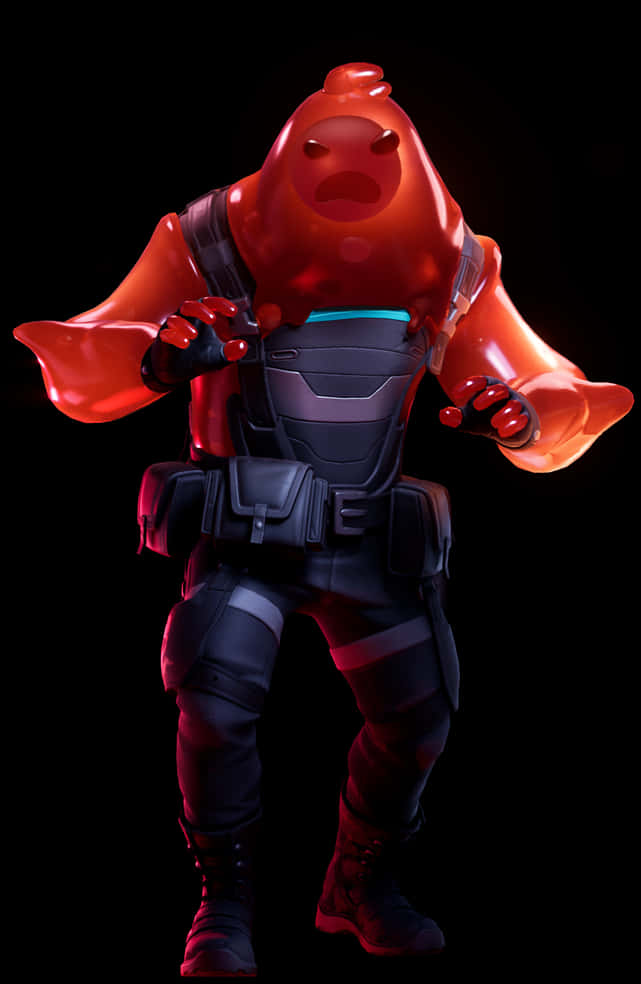 Fortnite_ Red_ Jelly_ Skin_ Character PNG