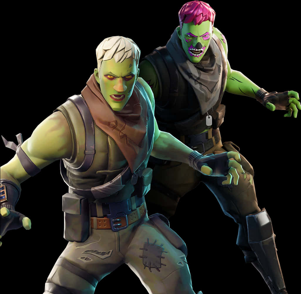 Fortnite_ Zombie_ Characters_ Pose PNG
