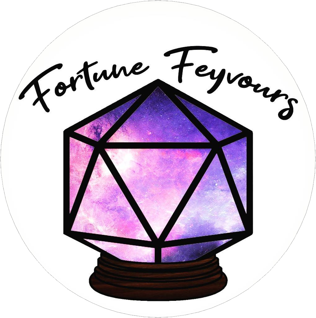 Fortune Favours D20 Crystal Ball Design PNG