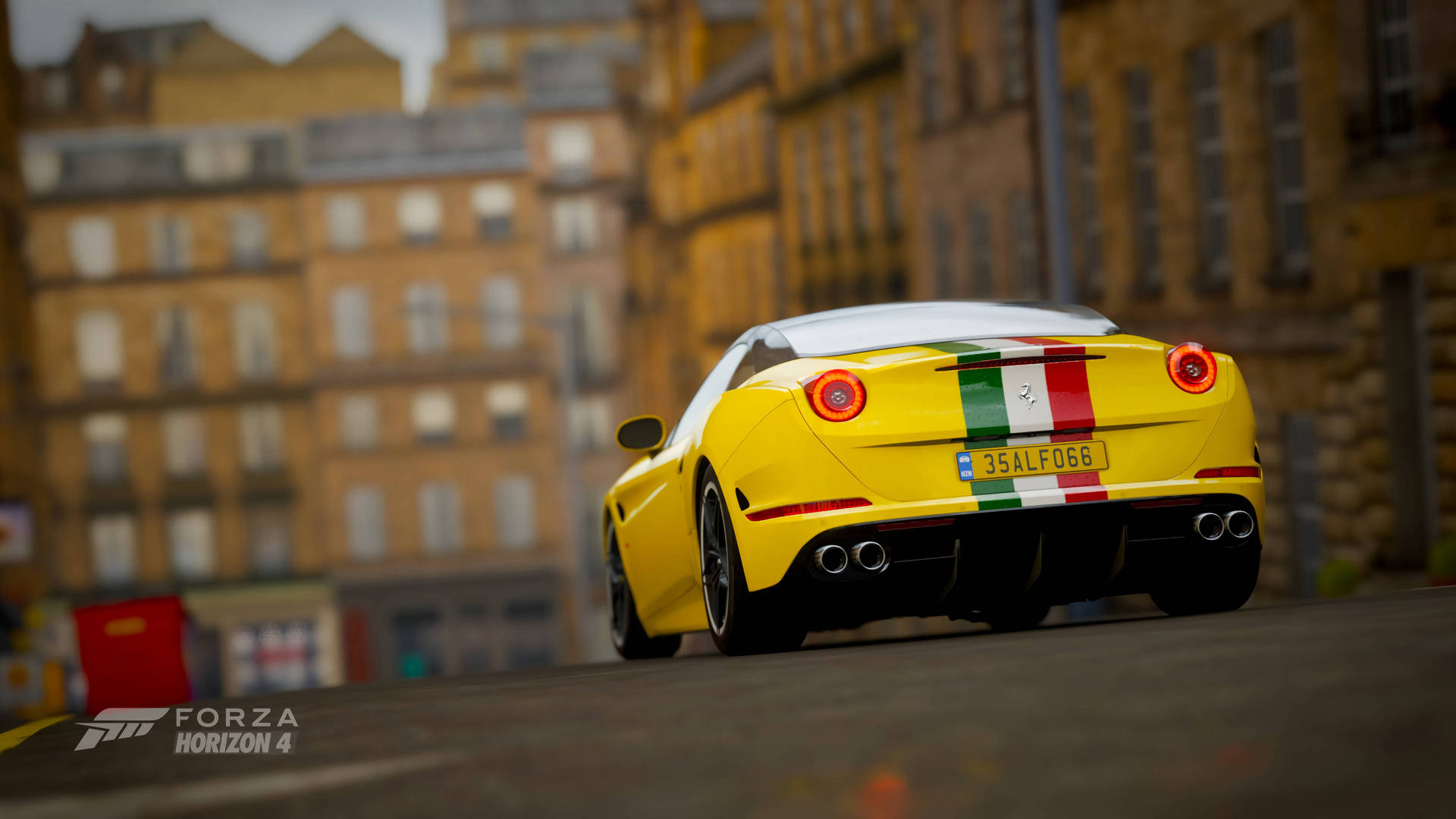 Forza 4 Shows Yellow Ferrari Wallpaper