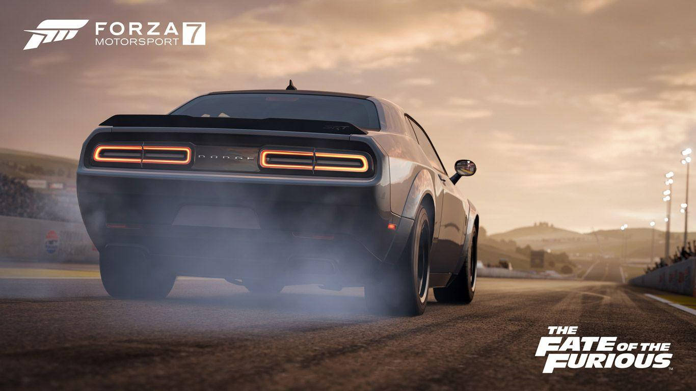 High Speed Adventure in Forza 7 with Dodge Car Wallpaper