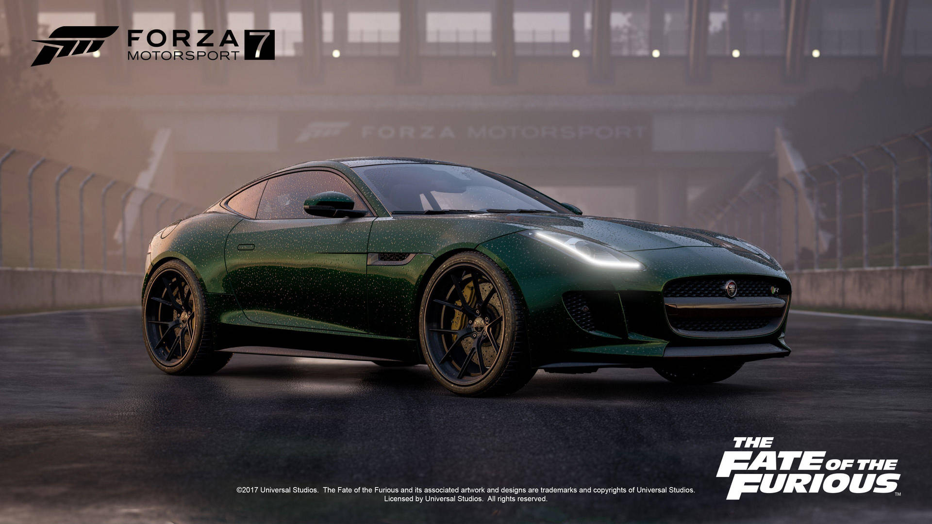 Forza7 Grön Racerbil Wallpaper