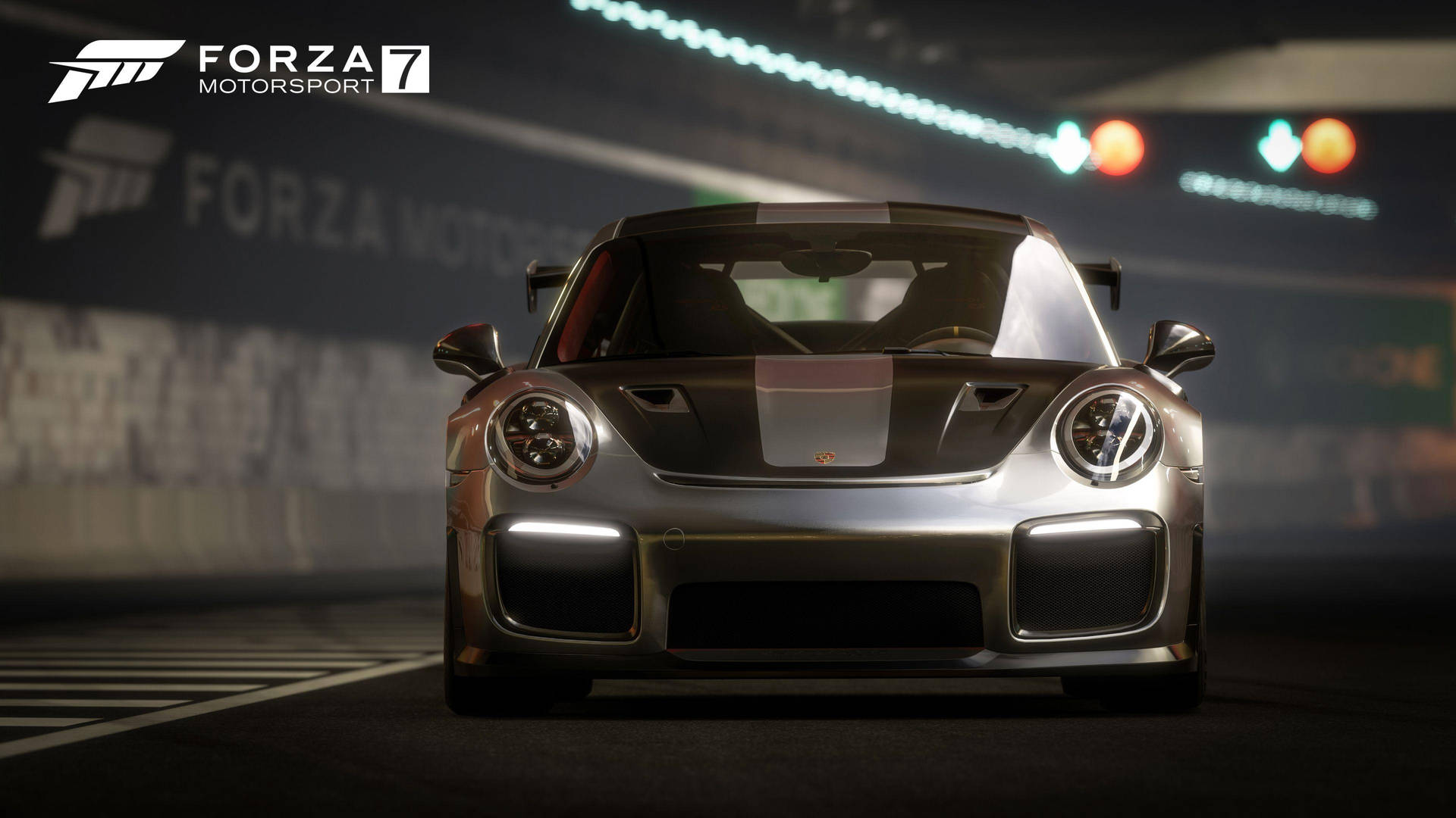 Forza7 Porsche Parkerad - Som Datorskärm- Eller Mobilbakgrundsbild. Wallpaper