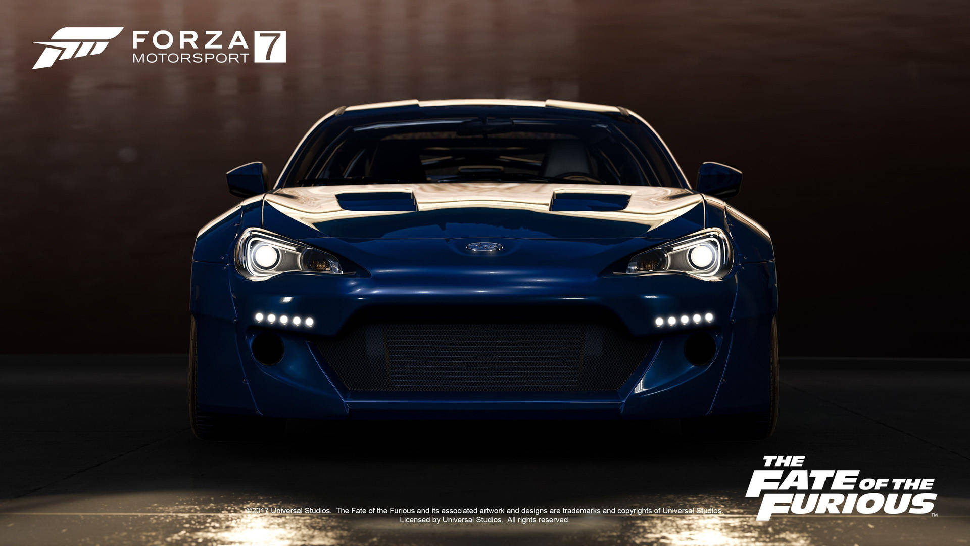 Forza7 Subaru Coche Azul Fondo de pantalla