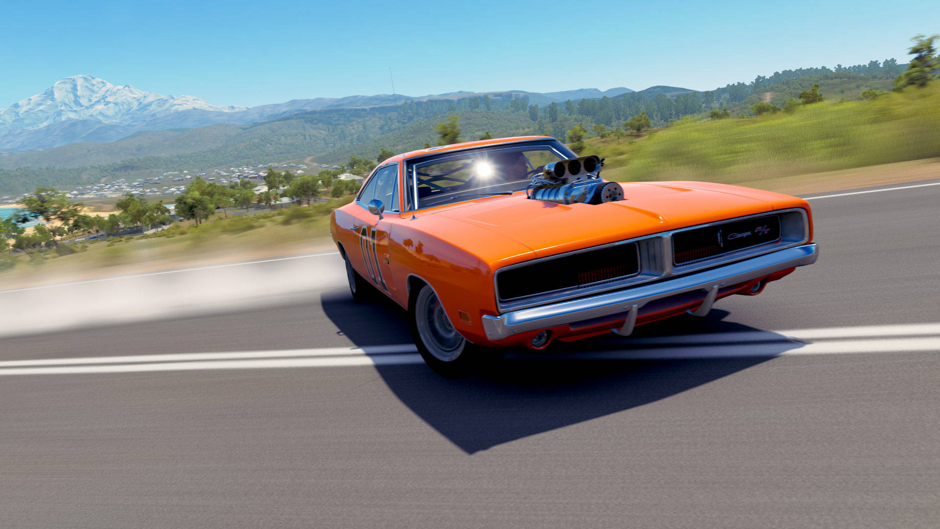 Classic Elegance - 1969 Dodge Charger on the Road Wallpaper
