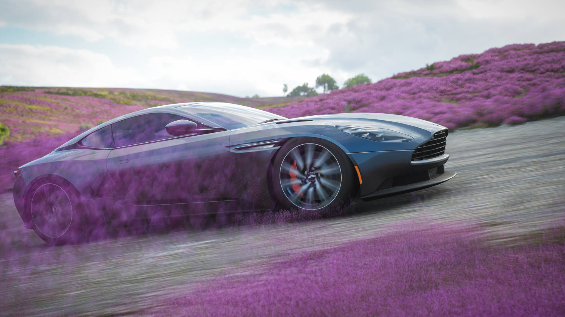 Forzahorizon 4 4k Aston Martin Auf Lavendelfeldern Wallpaper