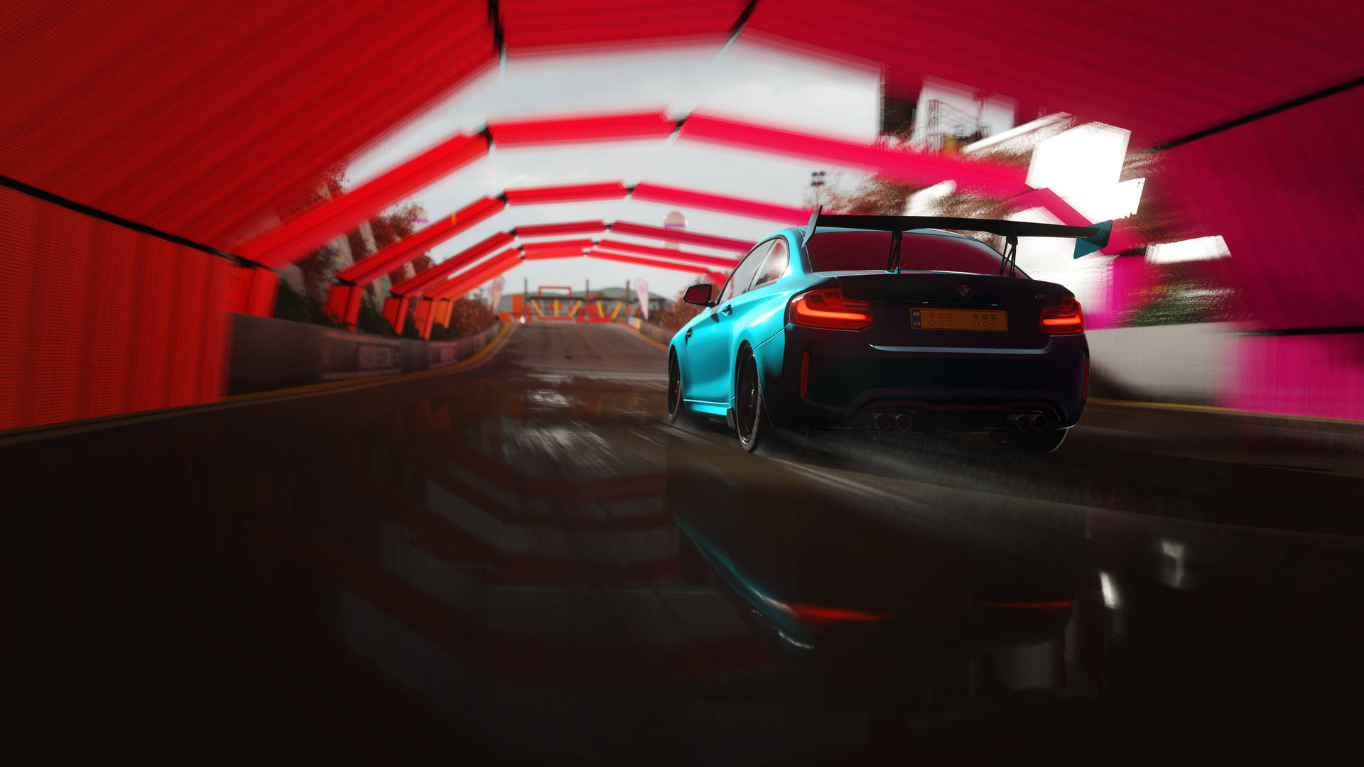Forza Horizon 4 4K Red Tunnel Wallpaper