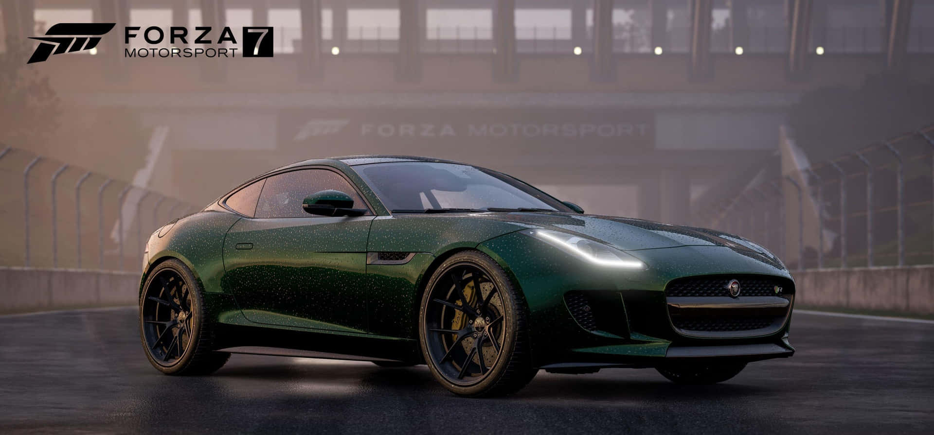 The Jaguar F-type Is Driving On The Track