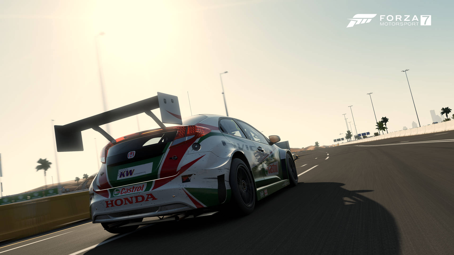 Fürsdesktop-hintergrundbild Oder Das Handy: Forza Motorsport 7 Honda Civic Wtcc. Wallpaper