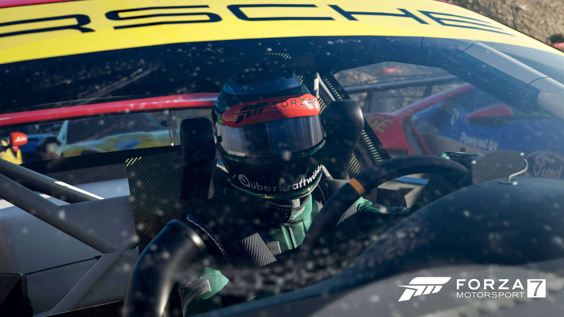 Pilota Di Forza Motorsport 7 Alla Guida Di Una Porsche Sfondo