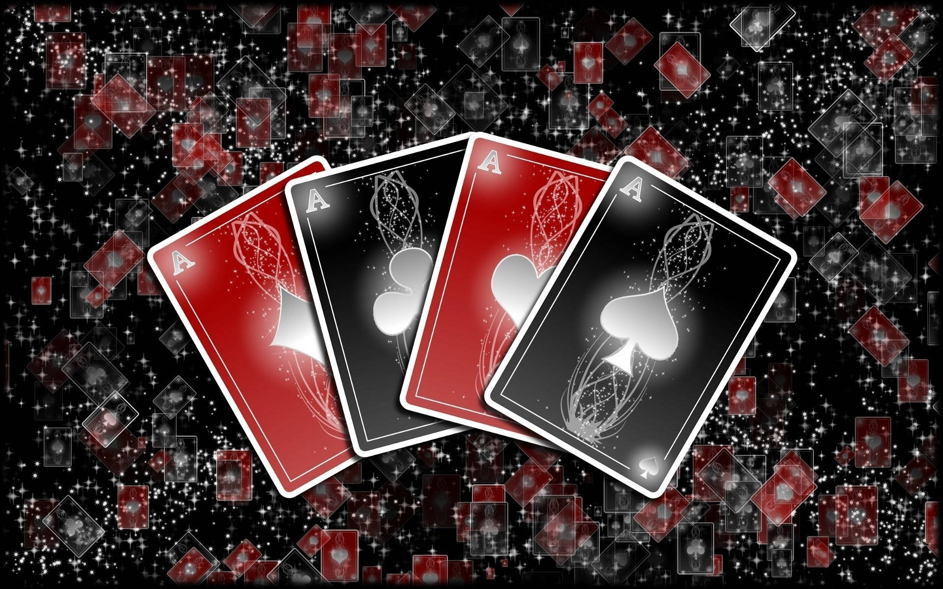 Four Aces Poker Art Wallpaper