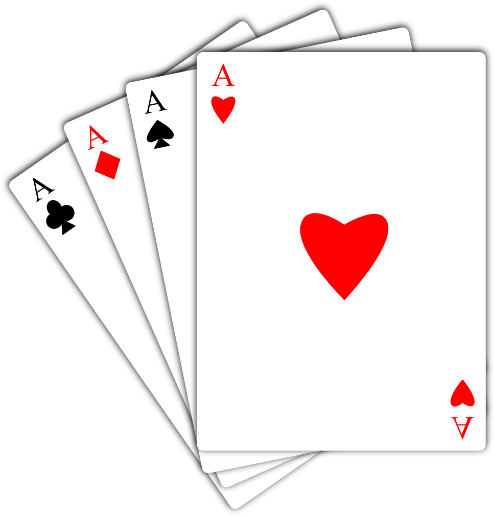 Four Aces Poker Hand PNG