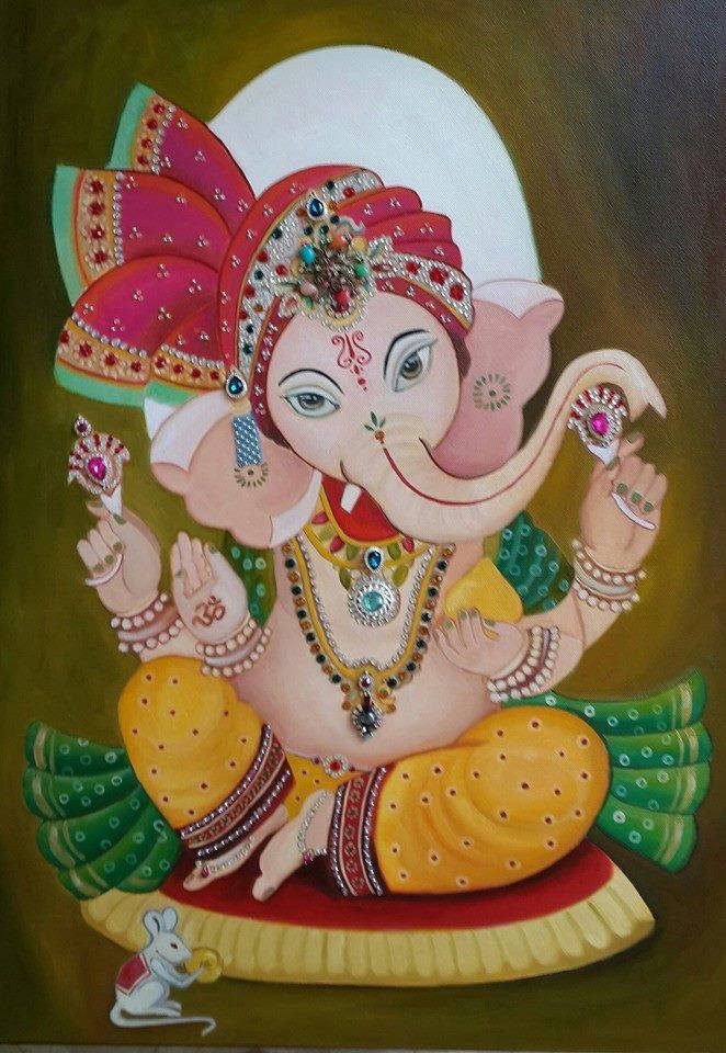 Four-Armed Baby Ganesh Wallpaper