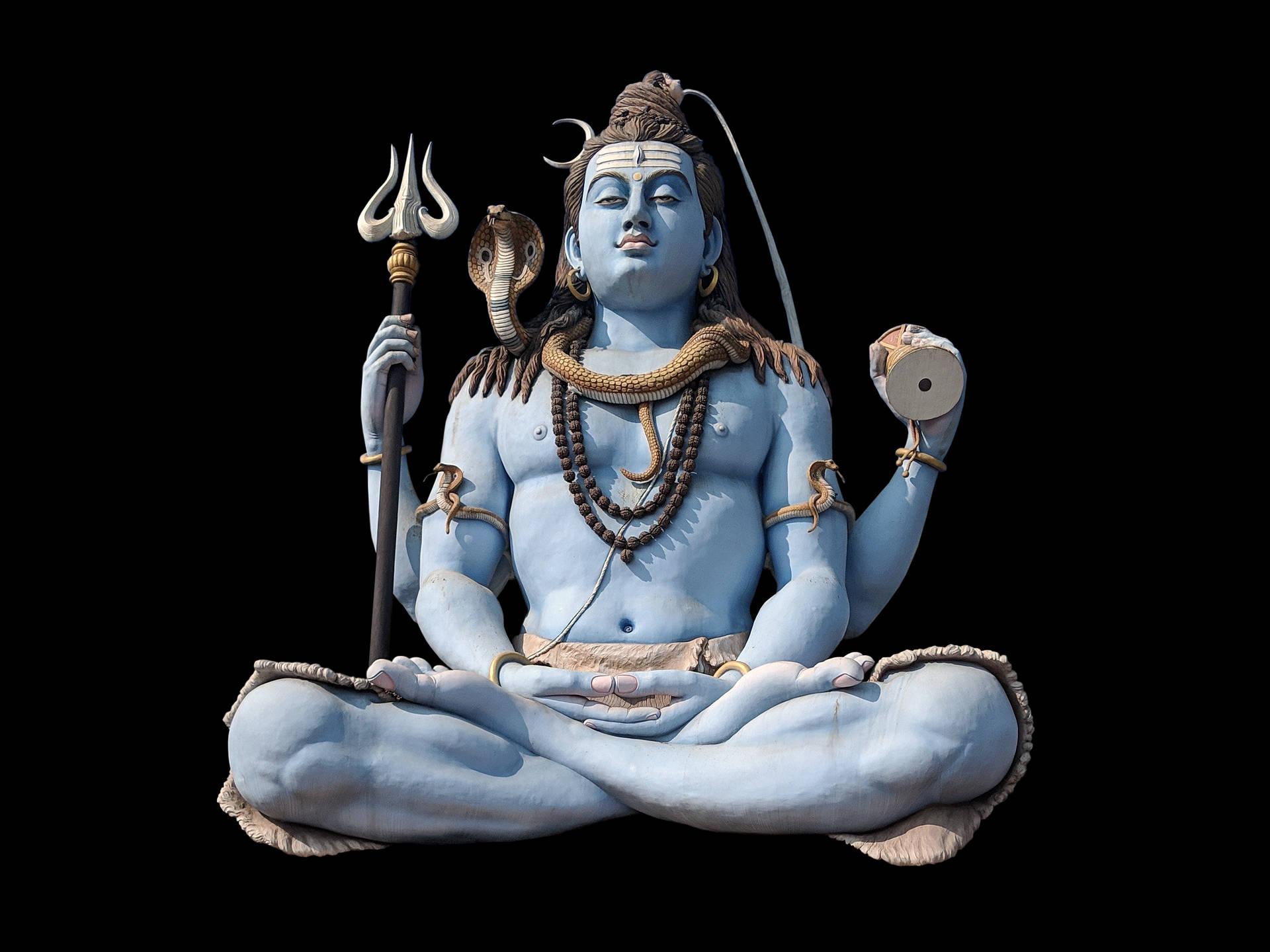 Four-armed Shiv Shankar Meditation Wallpaper