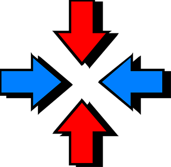 Four Directional Arrows Graphic PNG