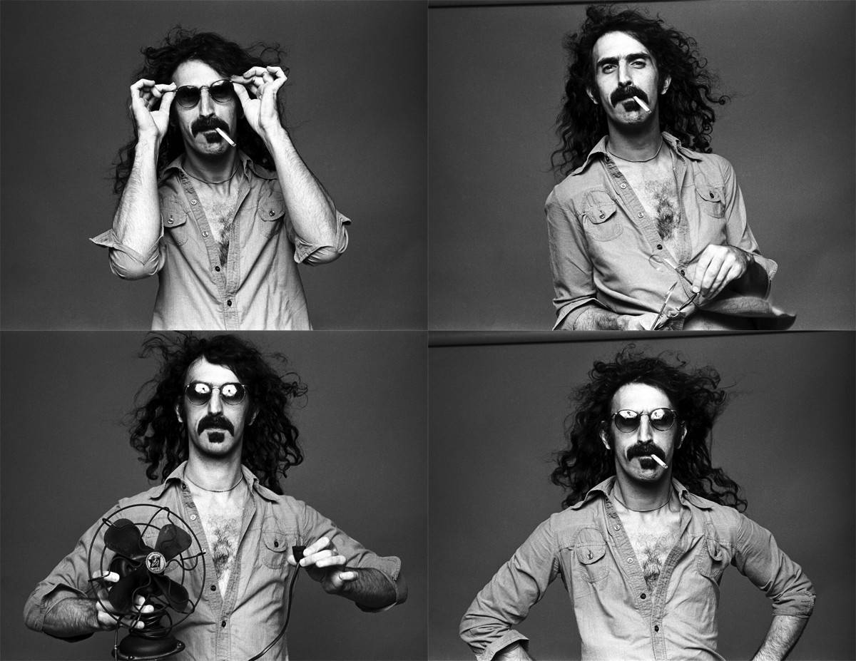 Fyraporträtt Av Frank Zappa Wallpaper