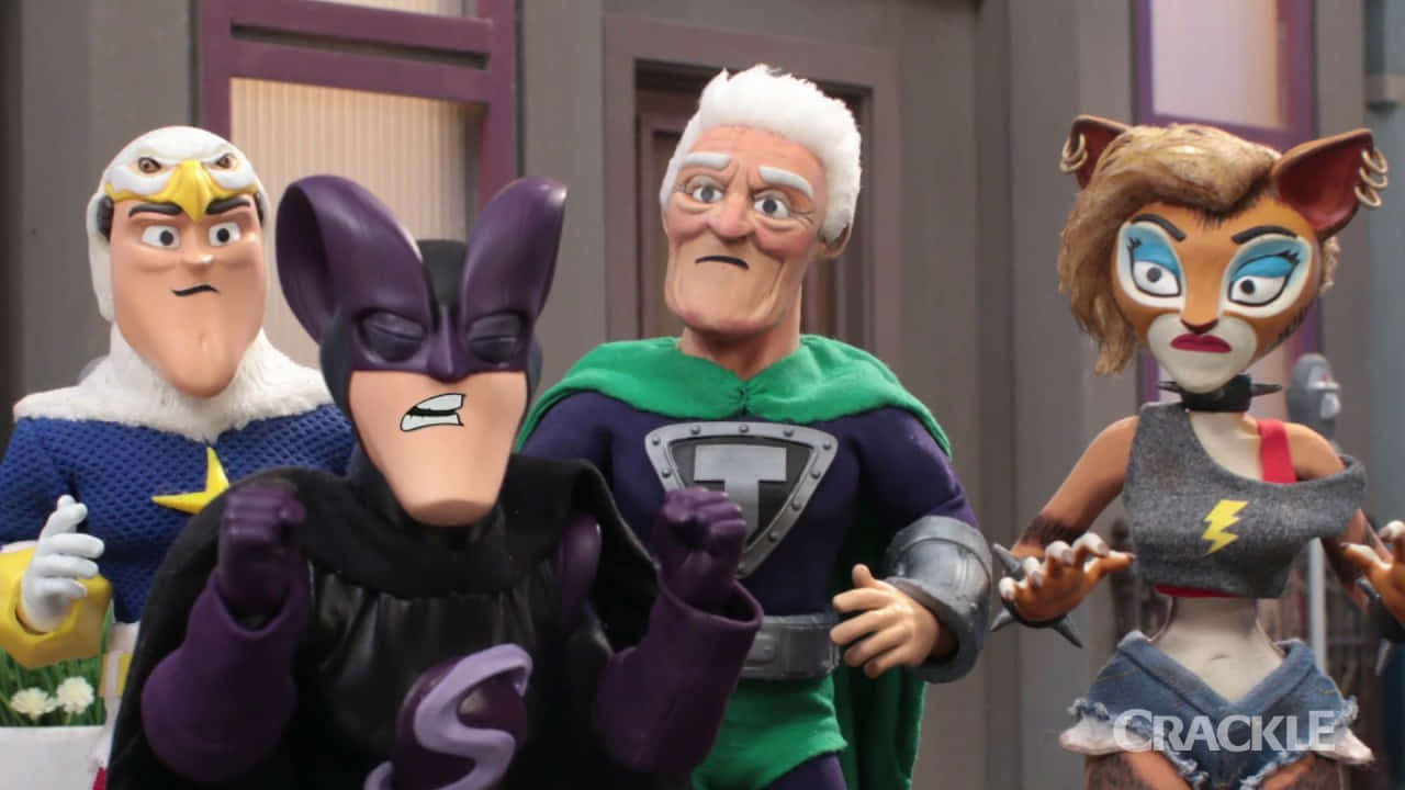Four Heroes From Supermansion Wallpaper