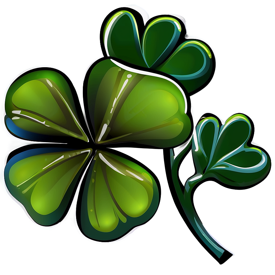 Four Leaf Clover Graphic Png 05252024 PNG