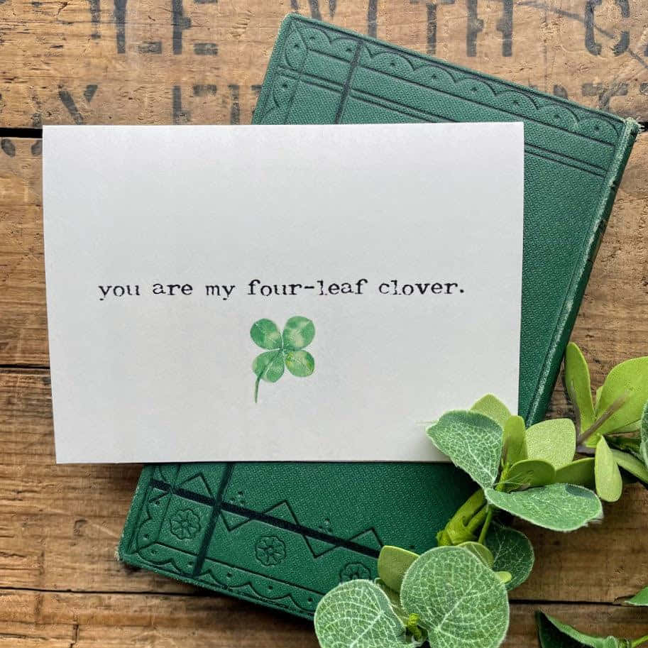 Four Leaf Clover Sweet Greeting Card Picture