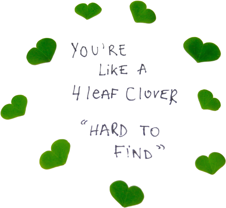 Four Leaf Clover Quote PNG