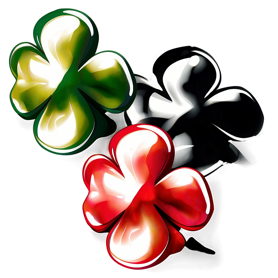 Four Leaf Clover Silhouette Png 05252024 PNG