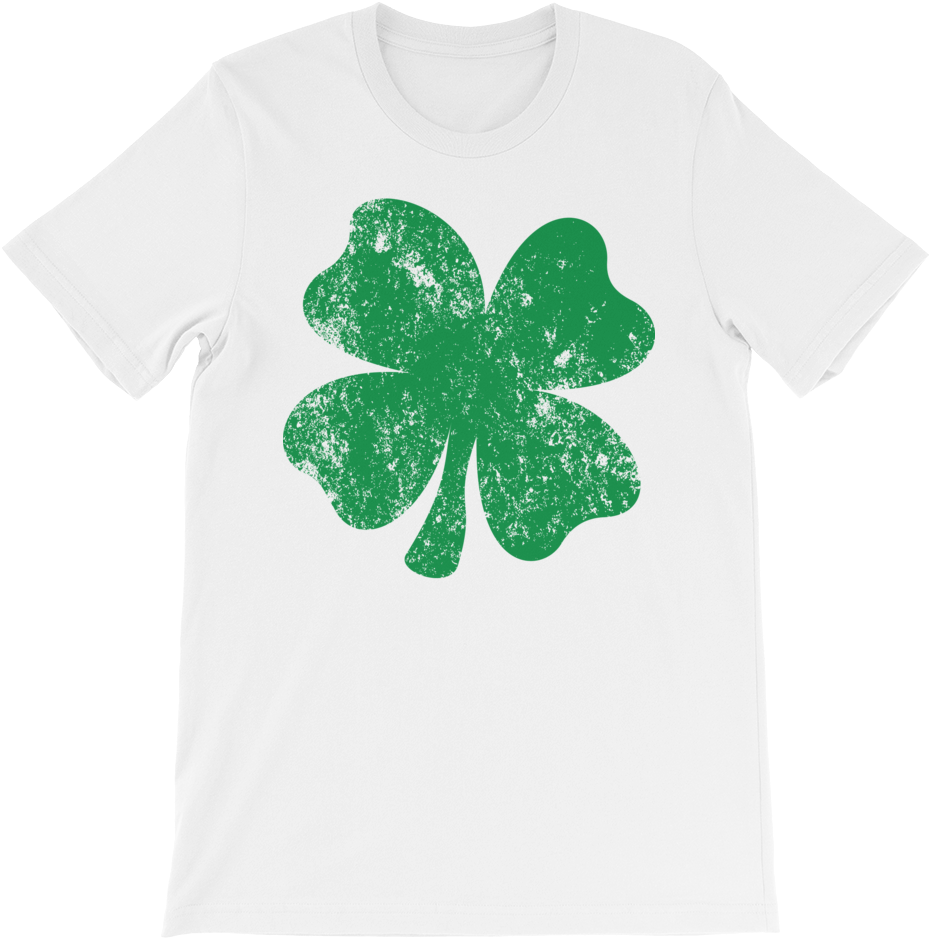 Four Leaf Clover T Shirt Design PNG