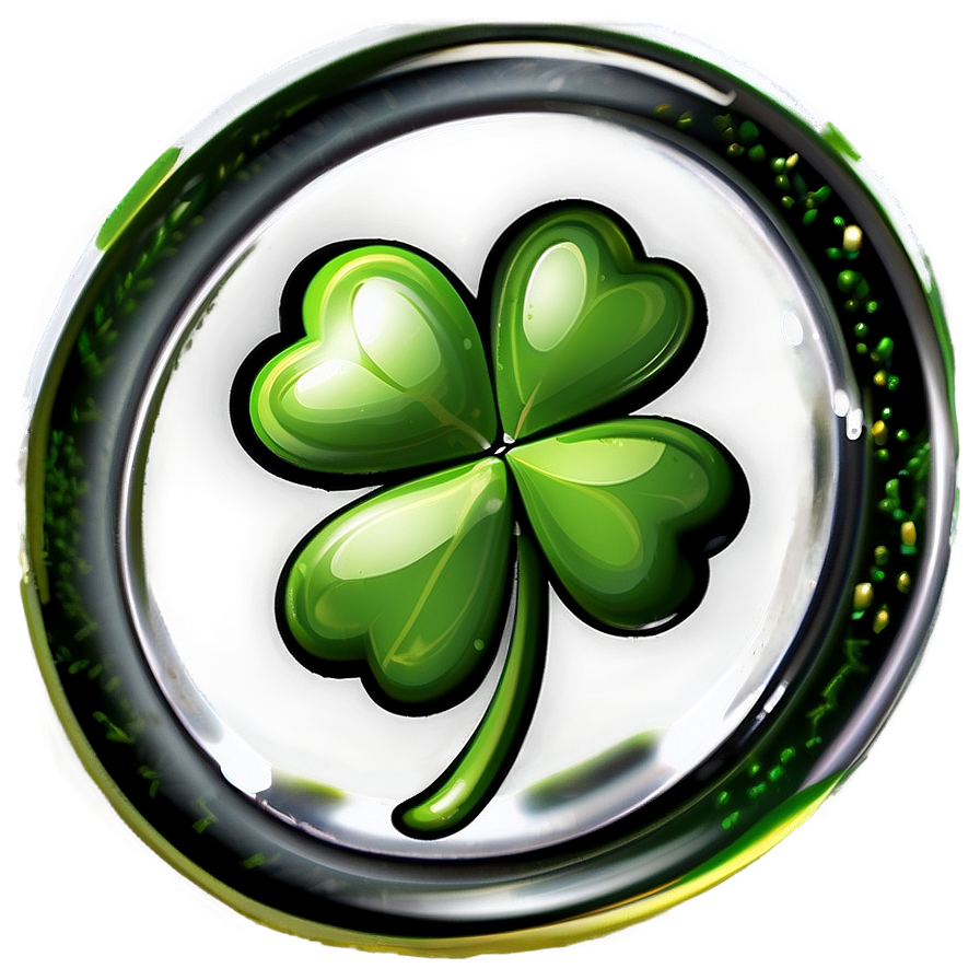 Four Leaf Clover With Dew Png Vew5 PNG