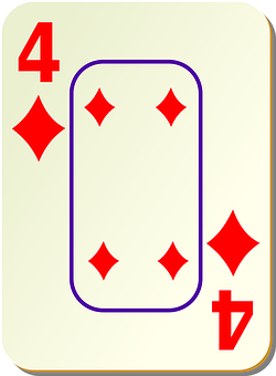 Four_of_ Diamonds_ Playing_ Card PNG