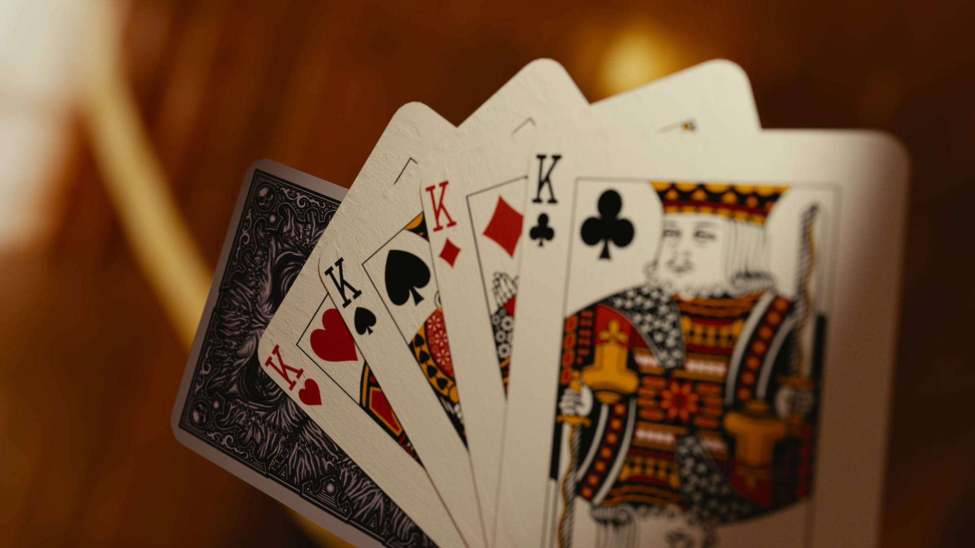 Four Of Kings Playing Cards  Wallpaper
