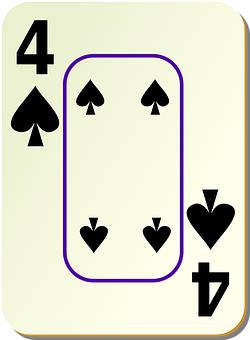 Four_of_ Spades_ Playing_ Card PNG