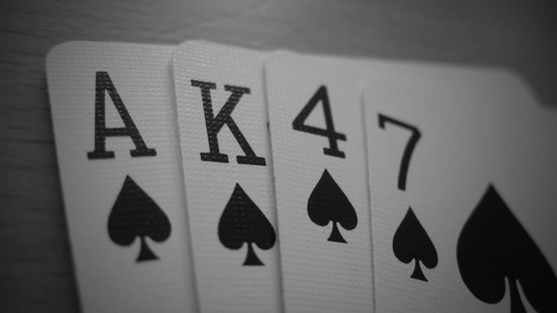 Four Playing Cards Gray  Wallpaper