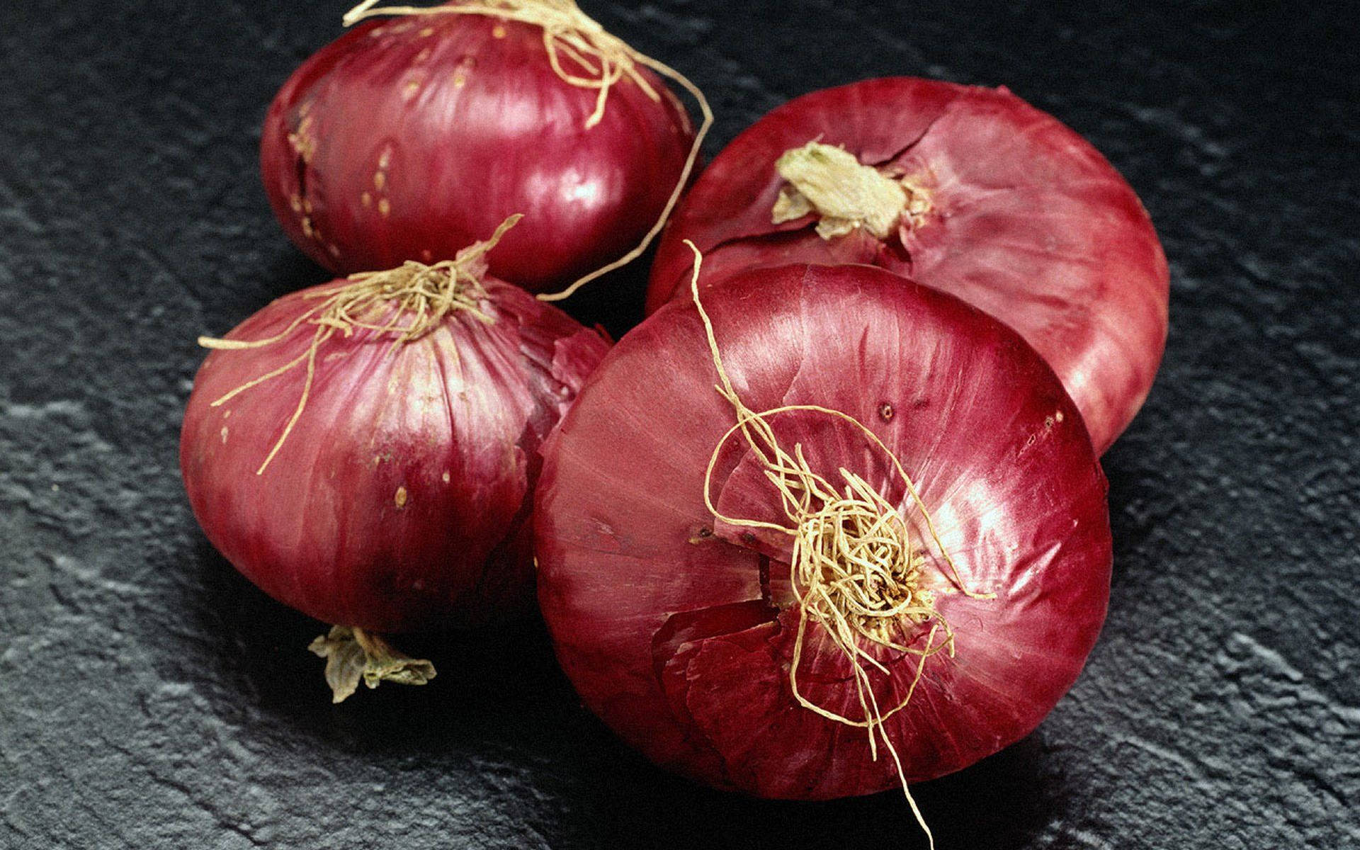 Four Red Onions Wallpaper